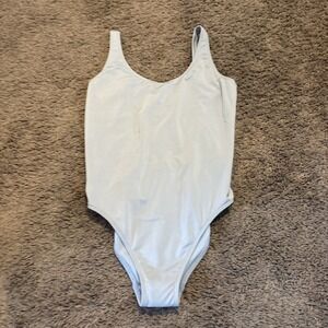 Abercrombie‎ & Fitch Womens Swimsuit M Medium Blue One Piece Original Cheeky